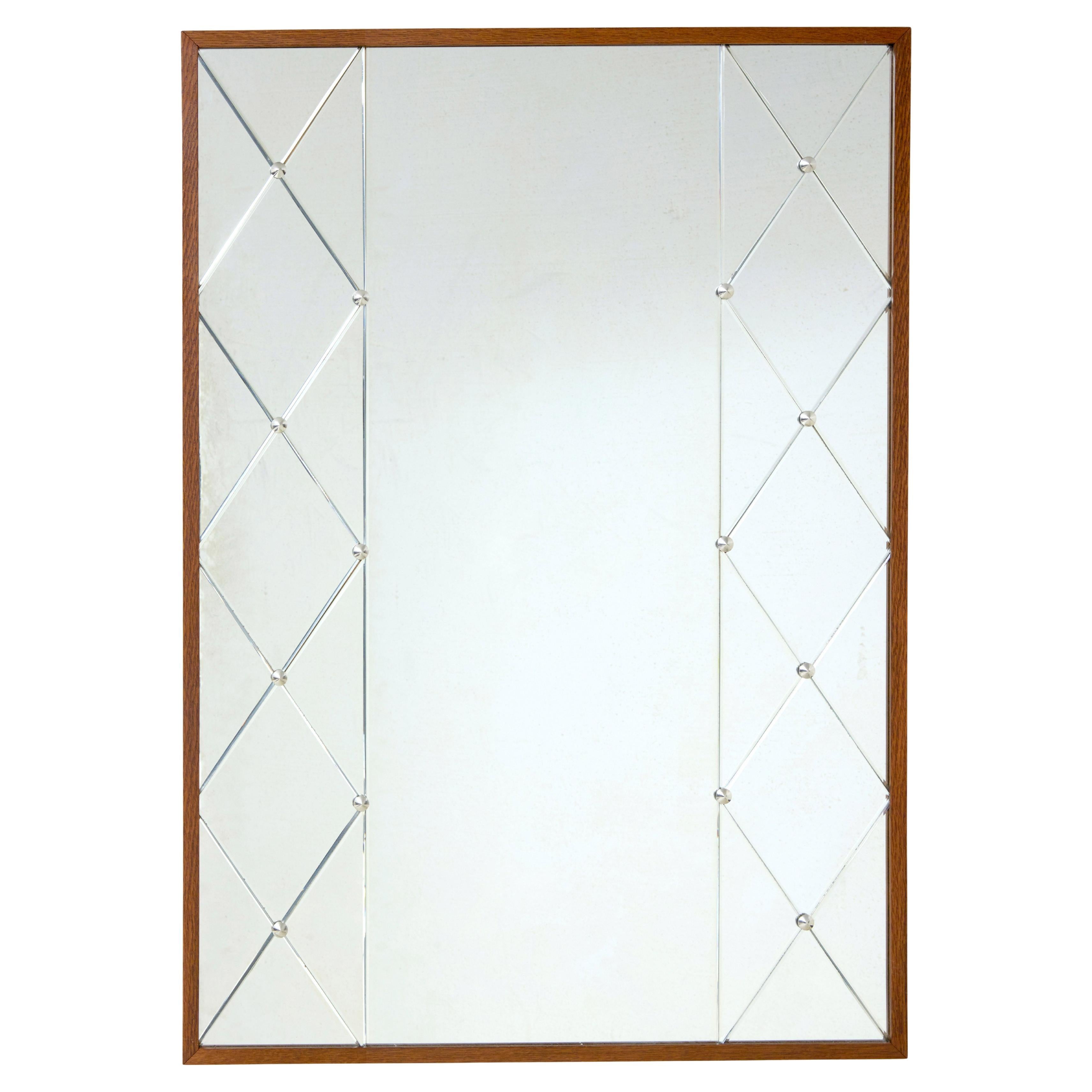 Espejo de pared arlequín de roble sueco by Glas & Tra