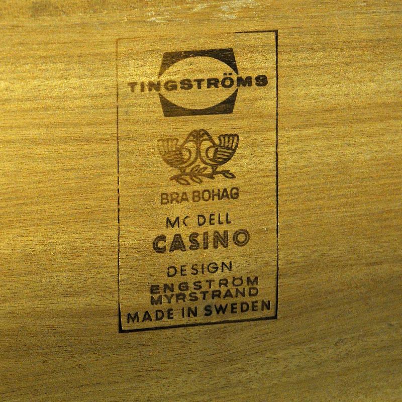 Swedish Oak Night Table Pair Casino by Engström & Myrstrand for Tingströms 1960s 3