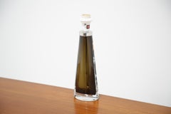 Swedish Olive Green Glass Table Lamp by Carl Fagerlund for Orrefors, 1960s