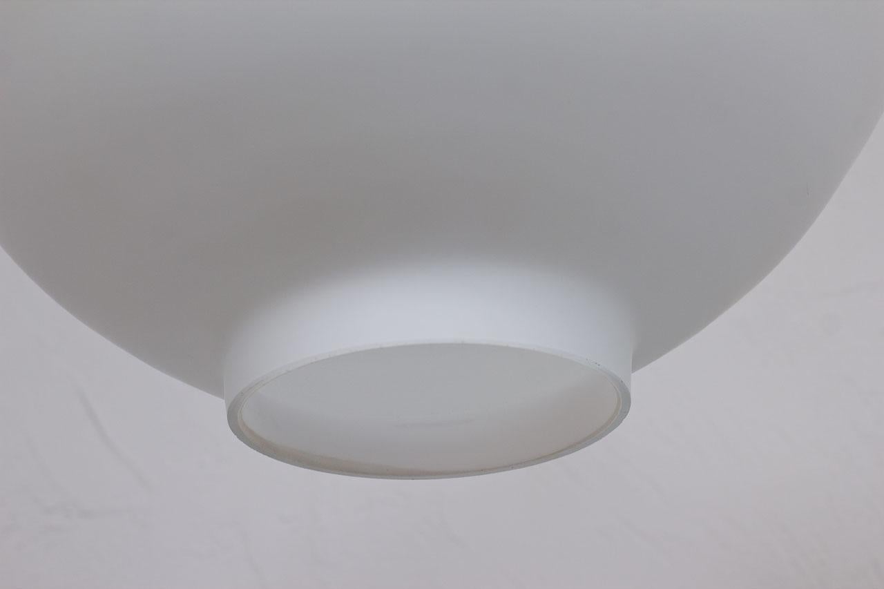 Swedish Opaline Glass & Brass Ceiling Lamp by Uno Westerberg for Böhlmarks 2