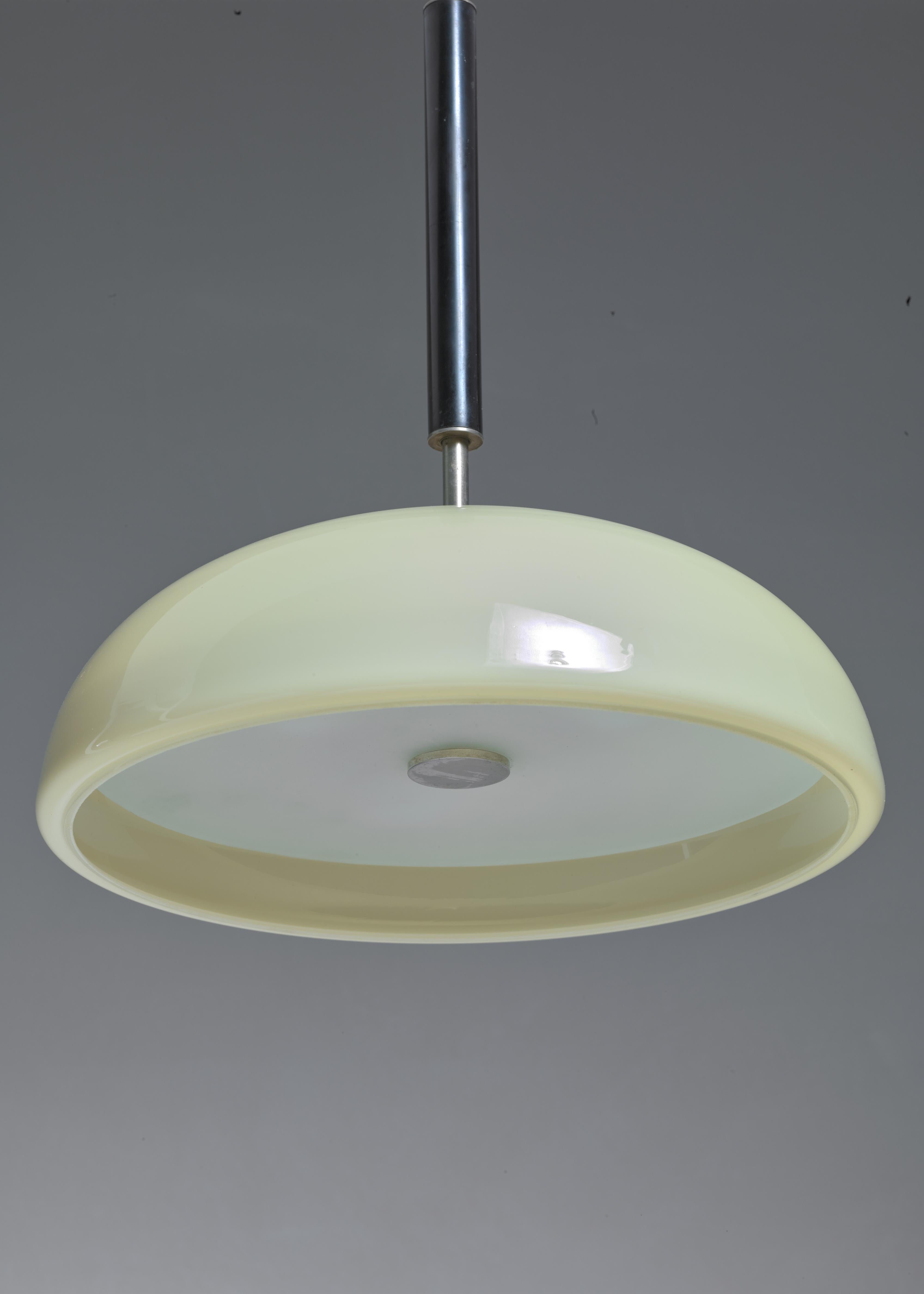 Swedish Opaline Glass Pendant, 1920s In Good Condition For Sale In Maastricht, NL