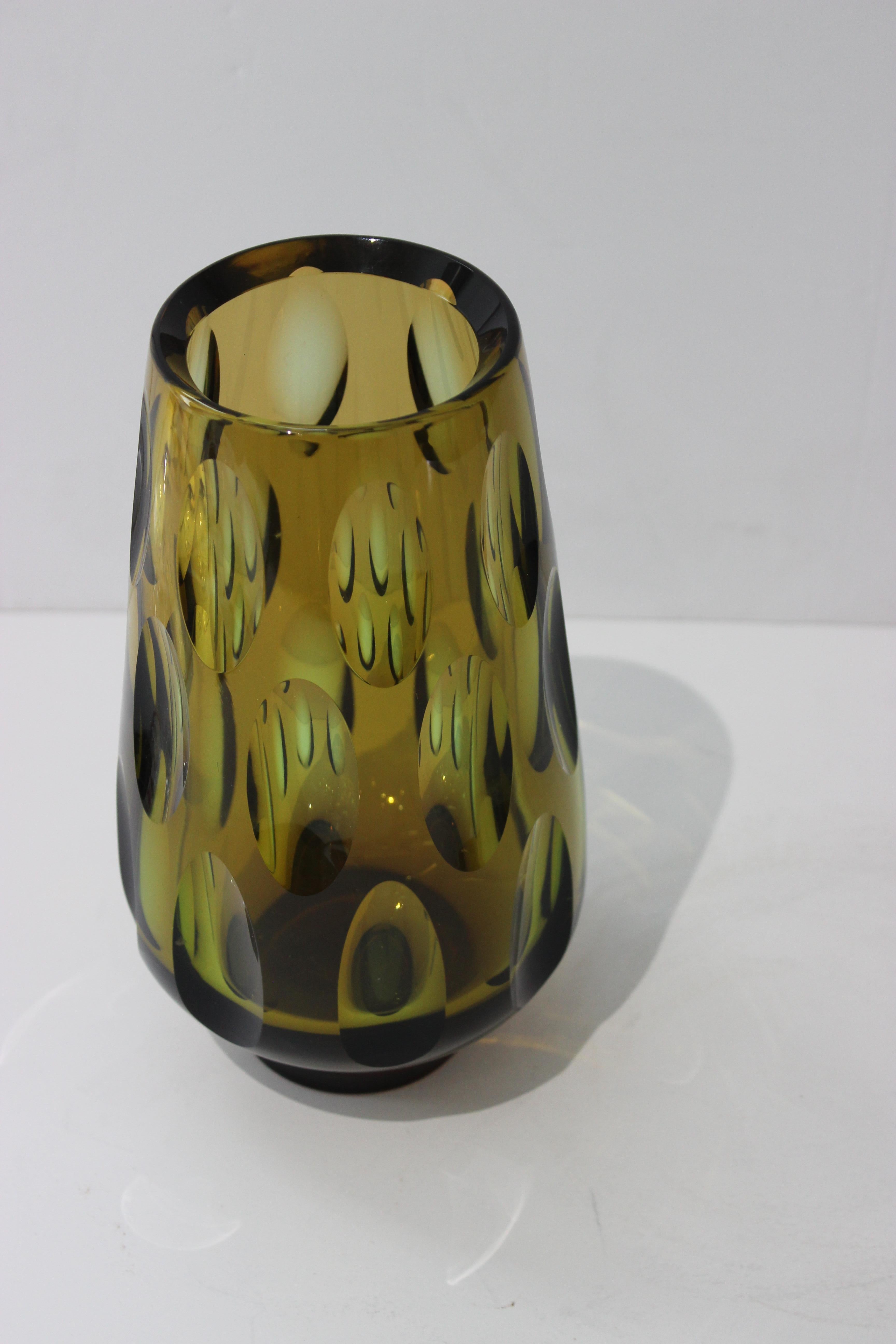Swedish Optic Glass Vase 1