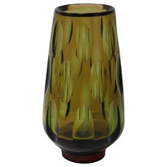 Swedish Optic Glass Vase