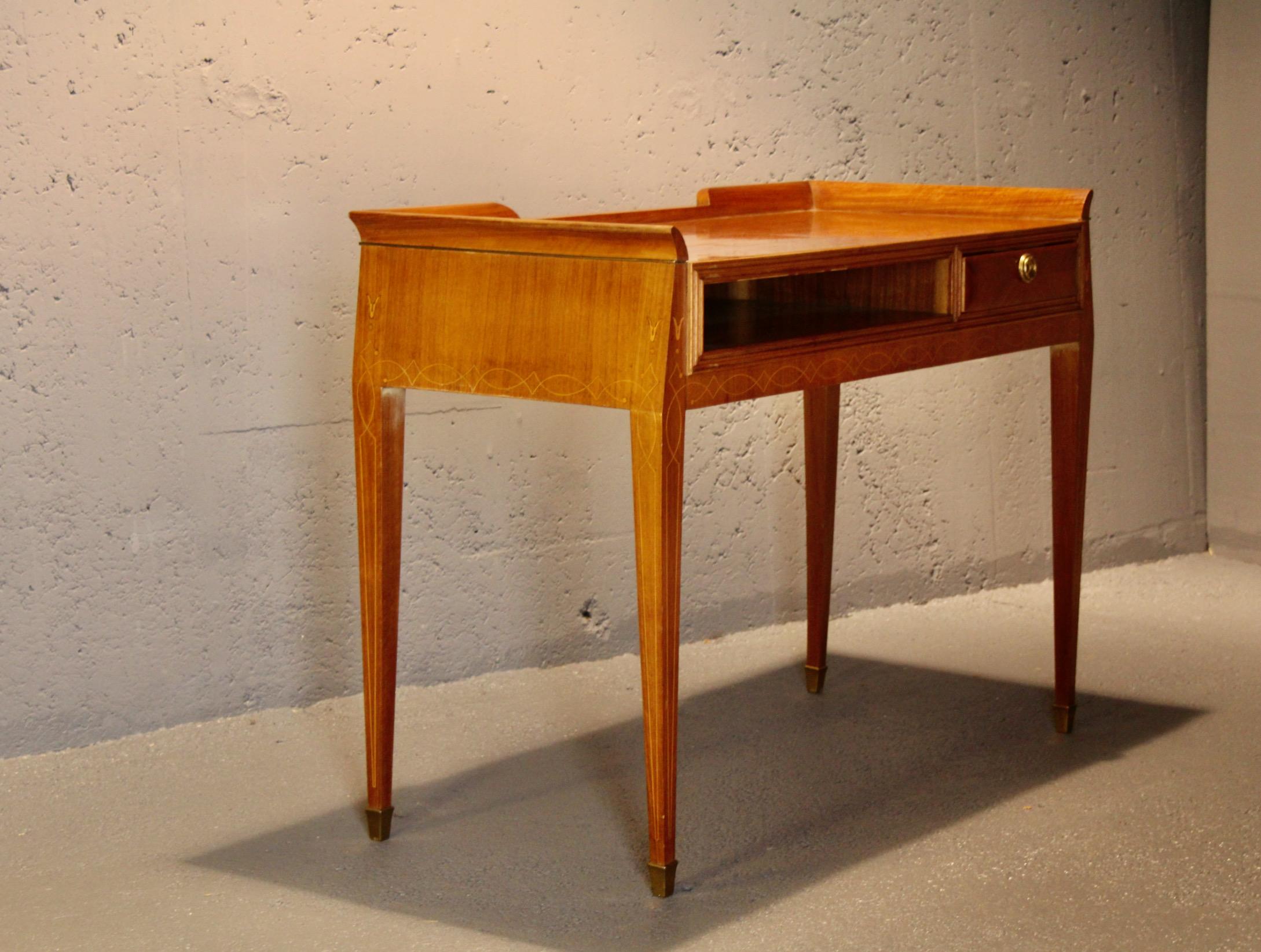 Brass Swedish or Italian desk For Sale