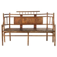 Swedish Orangery Bench in Faux Bamboo