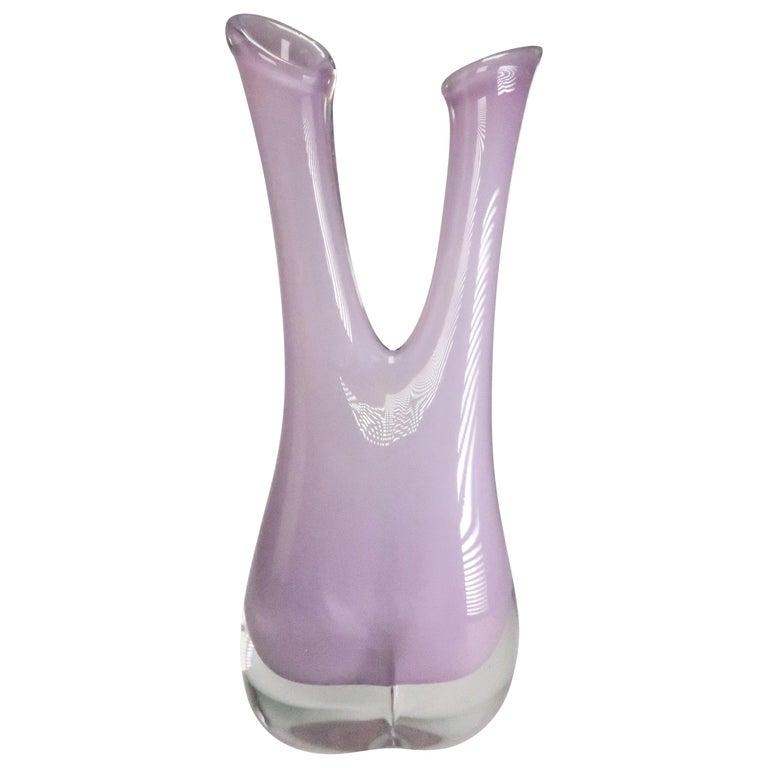 Rare Sea Glasbruk in Kosta 1950s Soft Pink Art Glass Double Vase For Sale  at 1stDibs | sea glasbruk sweden, swedish art glass vase, sea glasbruk vase