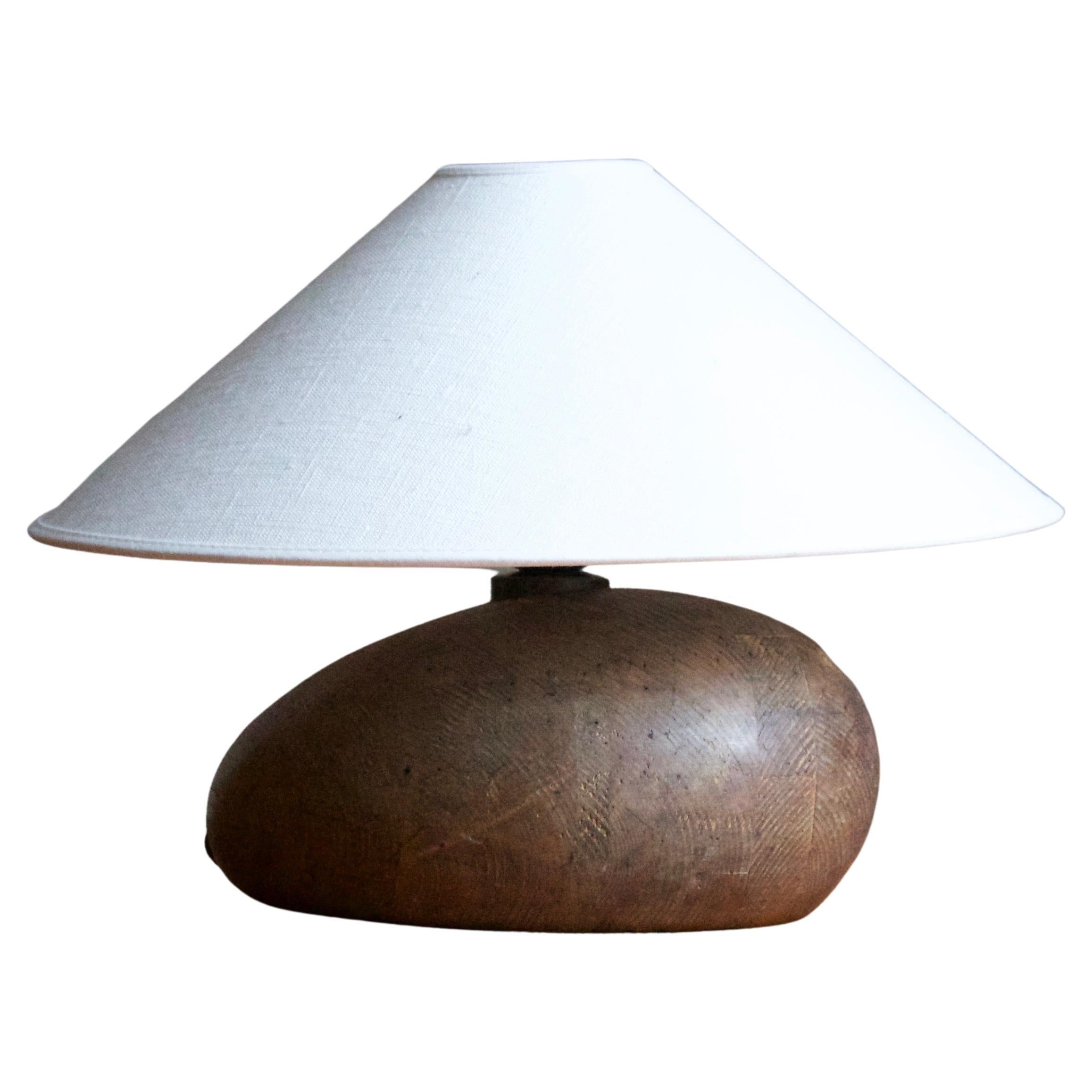 Solid Wood Table Lamp For Sale at 1stDibs