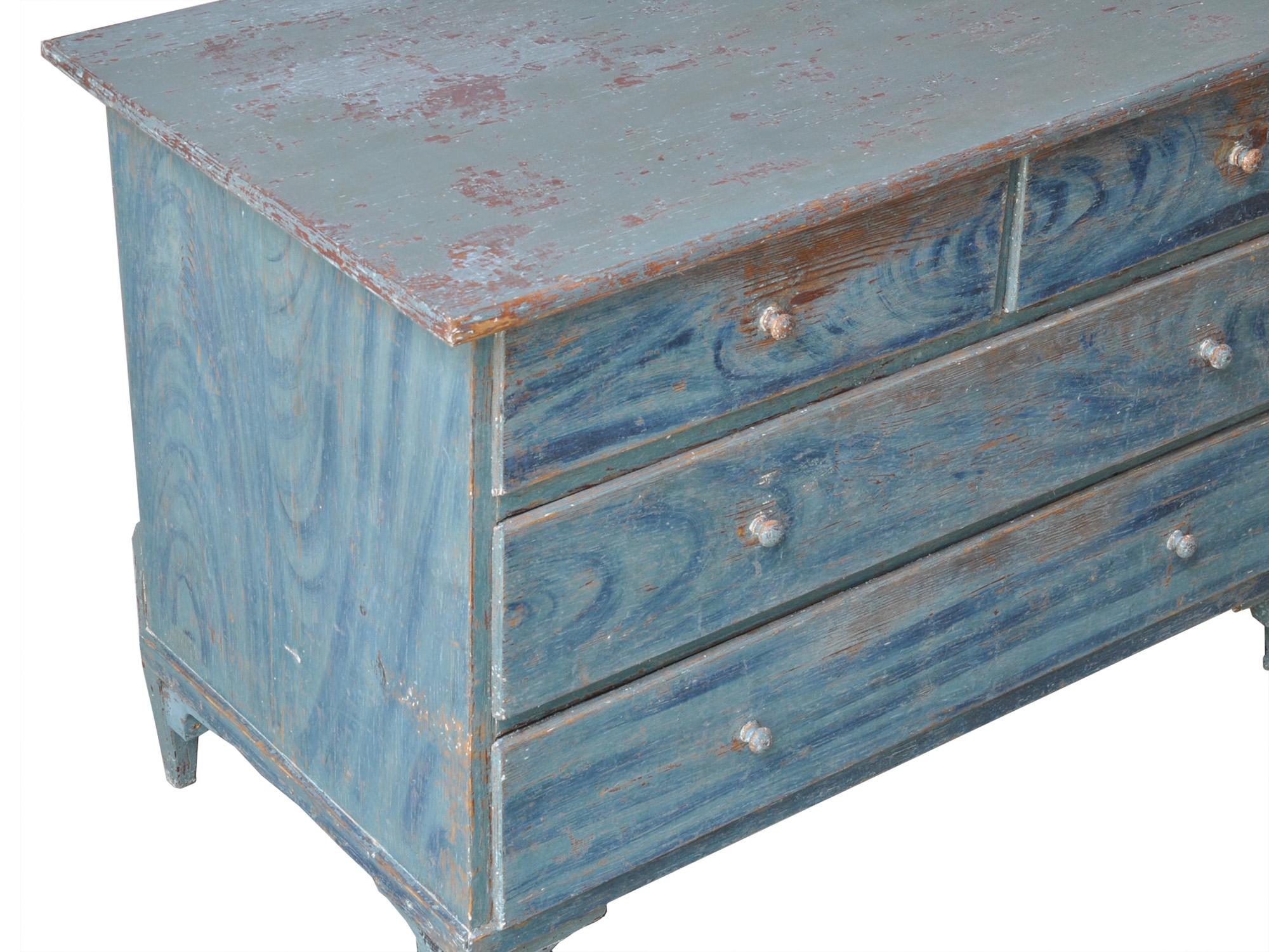 Wood Swedish Original Paint Commode from Smaland For Sale