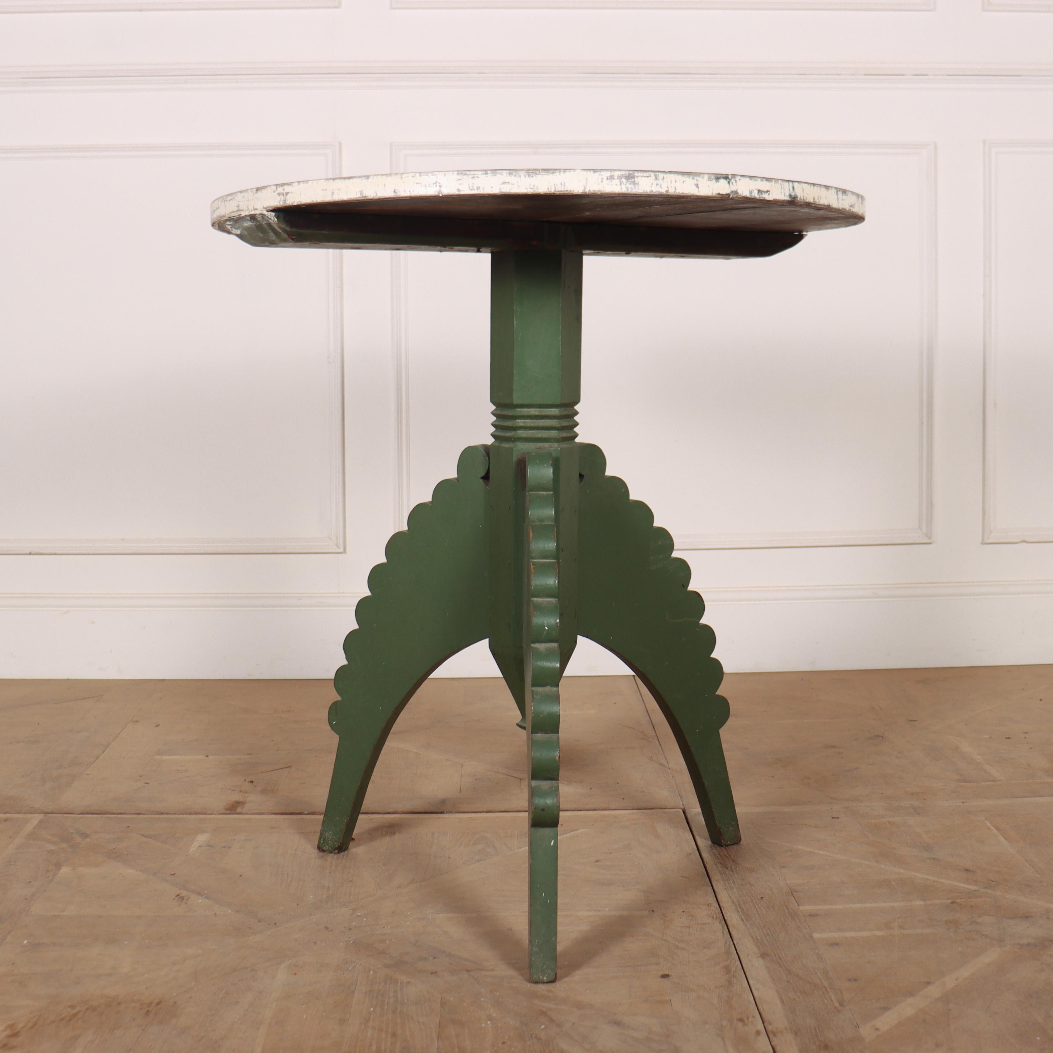 Unusual 19th C original painted pine Swedish lamp table. 1880.

Reference: 7934

Dimensions
33.5 inches (85 cms) High
31 inches (79 cms) Diameter
