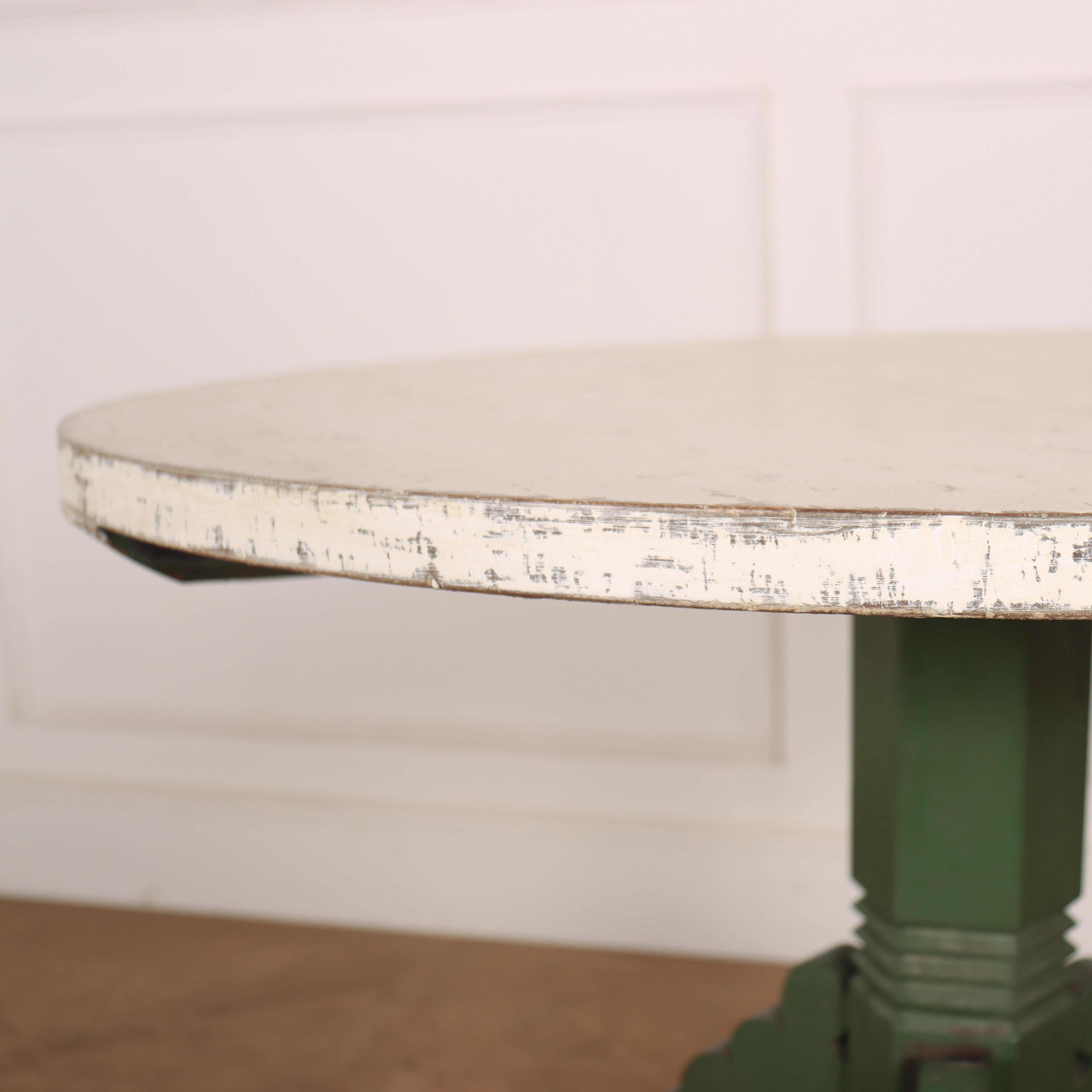 19th Century Swedish Original Painted Lamp Table