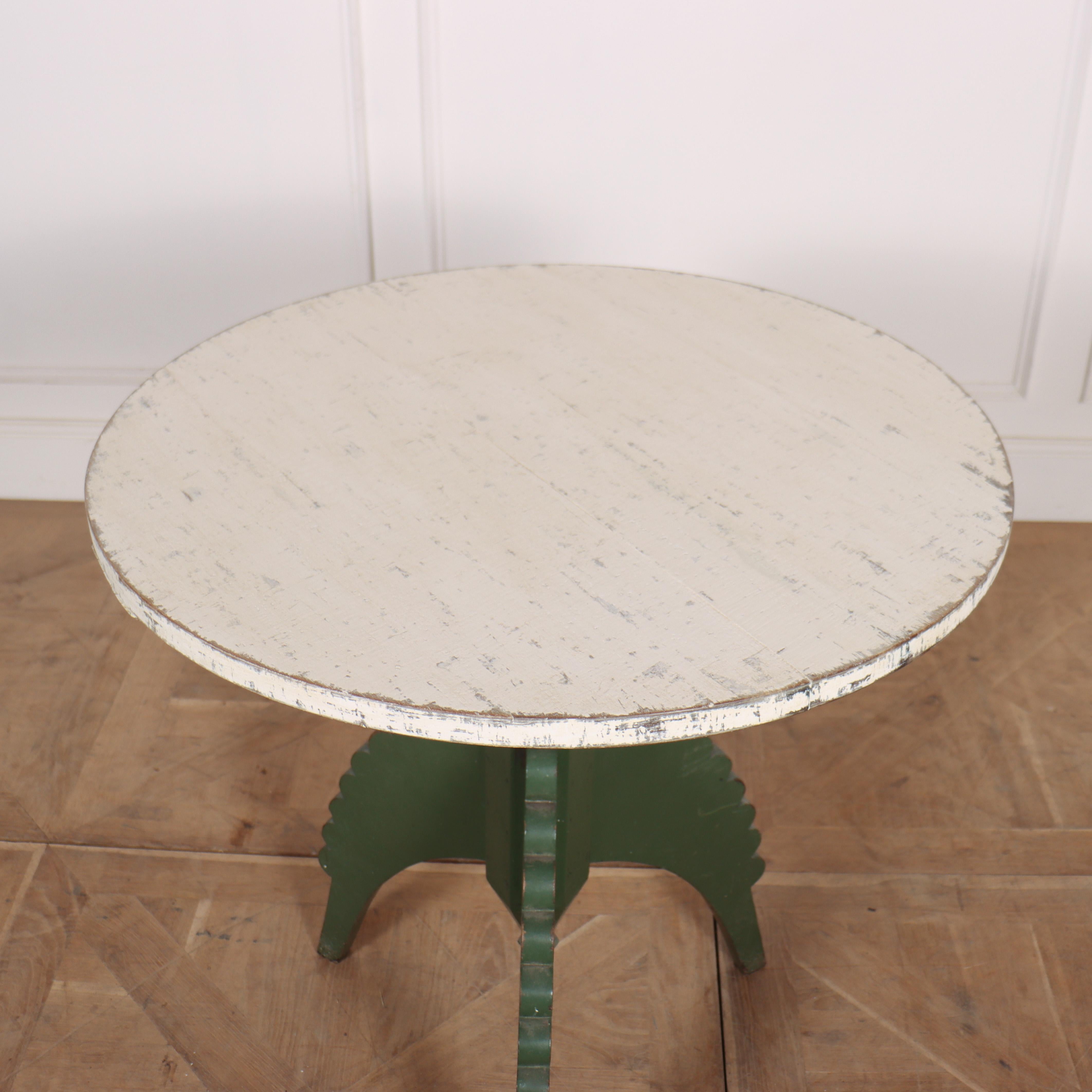 Pine Swedish Original Painted Lamp Table