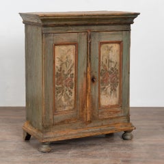 Aparador Sueco Original de Pino Pintado Fechado en 1808