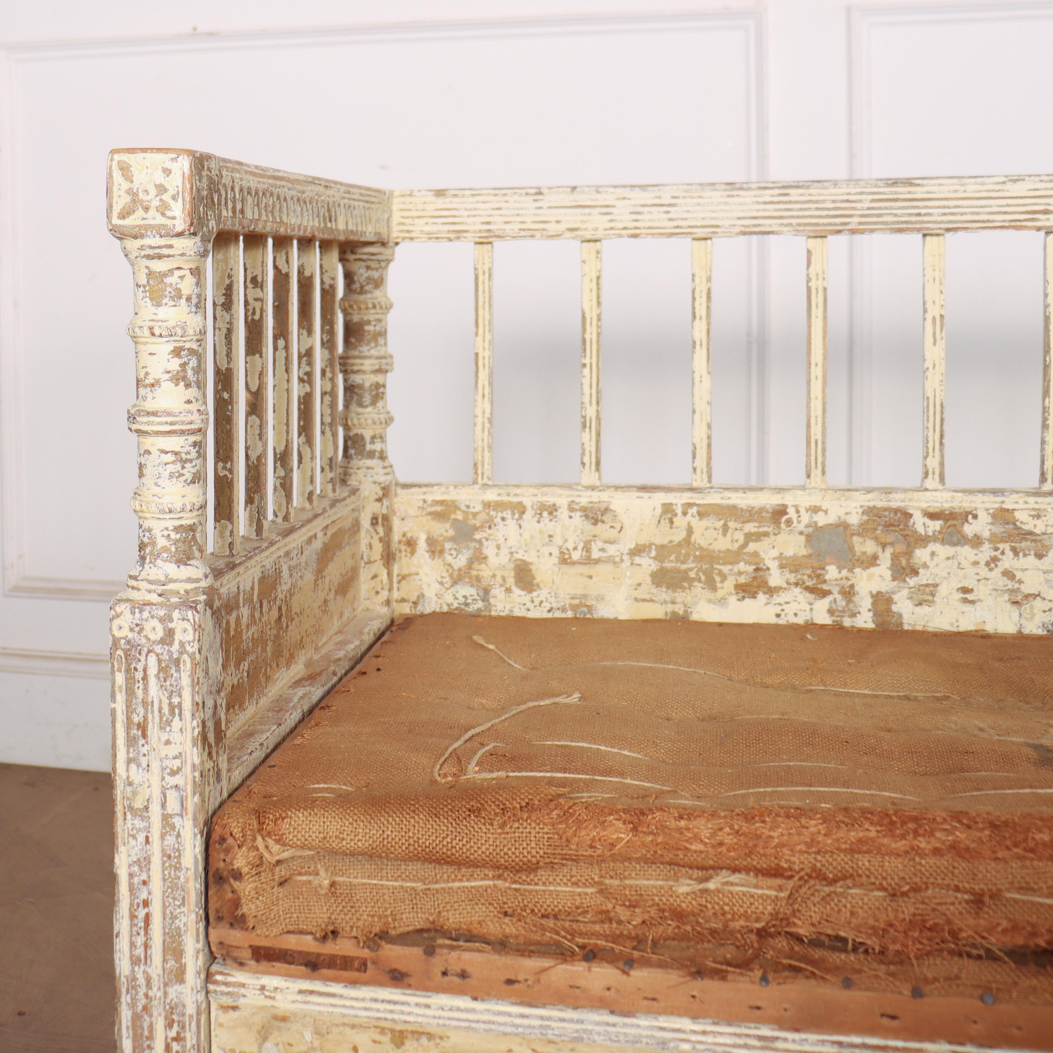 Banco Settle Sueco Original Pintado Pino en venta