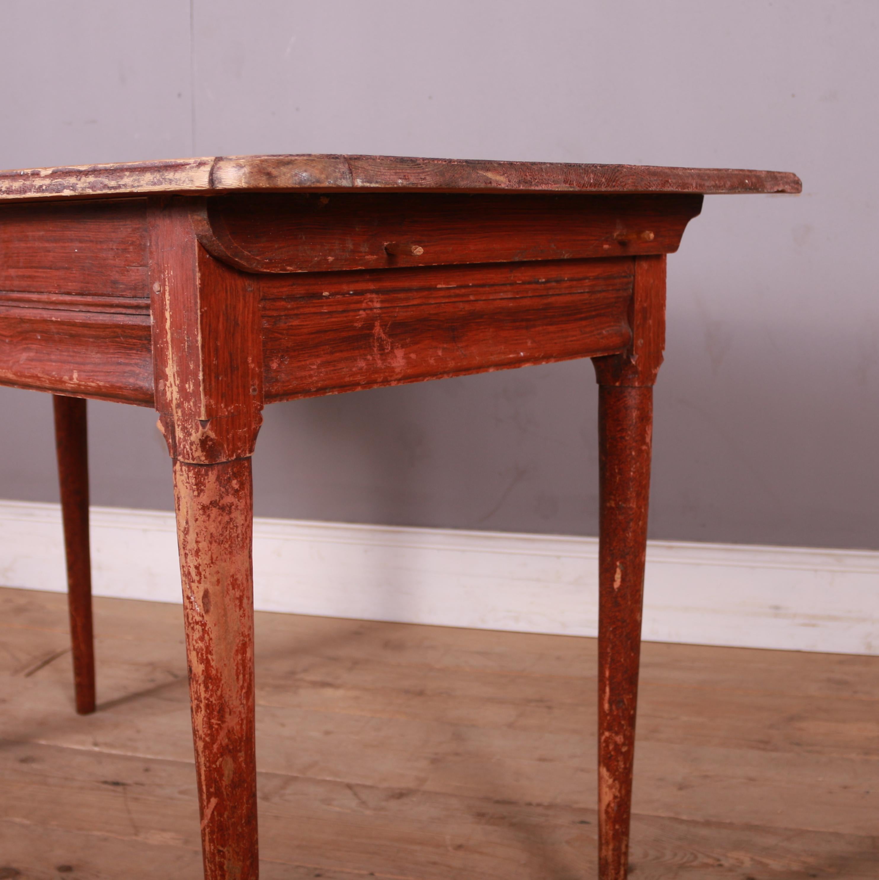 19th Century Swedish Original Painted Side Table For Sale