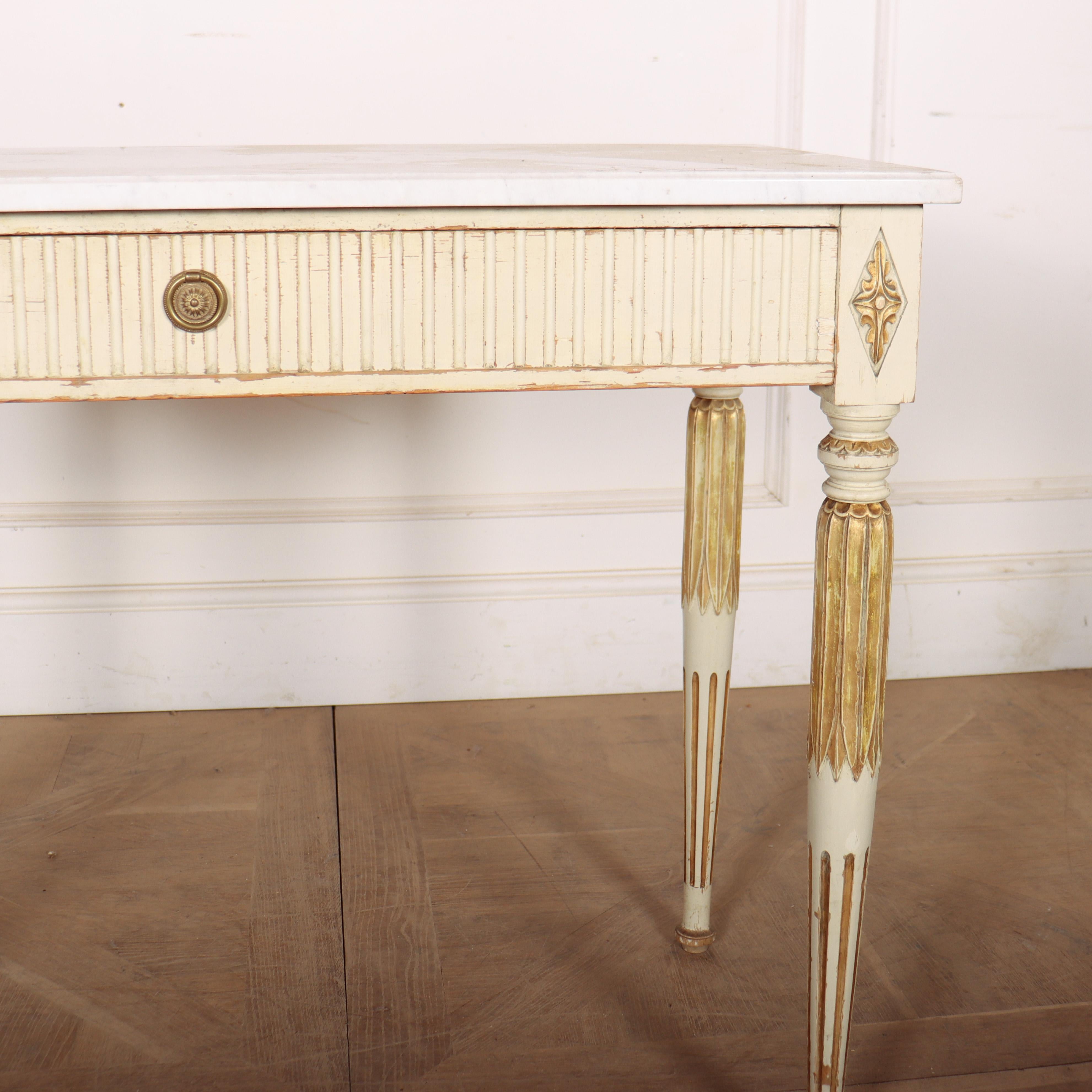 19th Century Swedish Original Painted Side Table For Sale