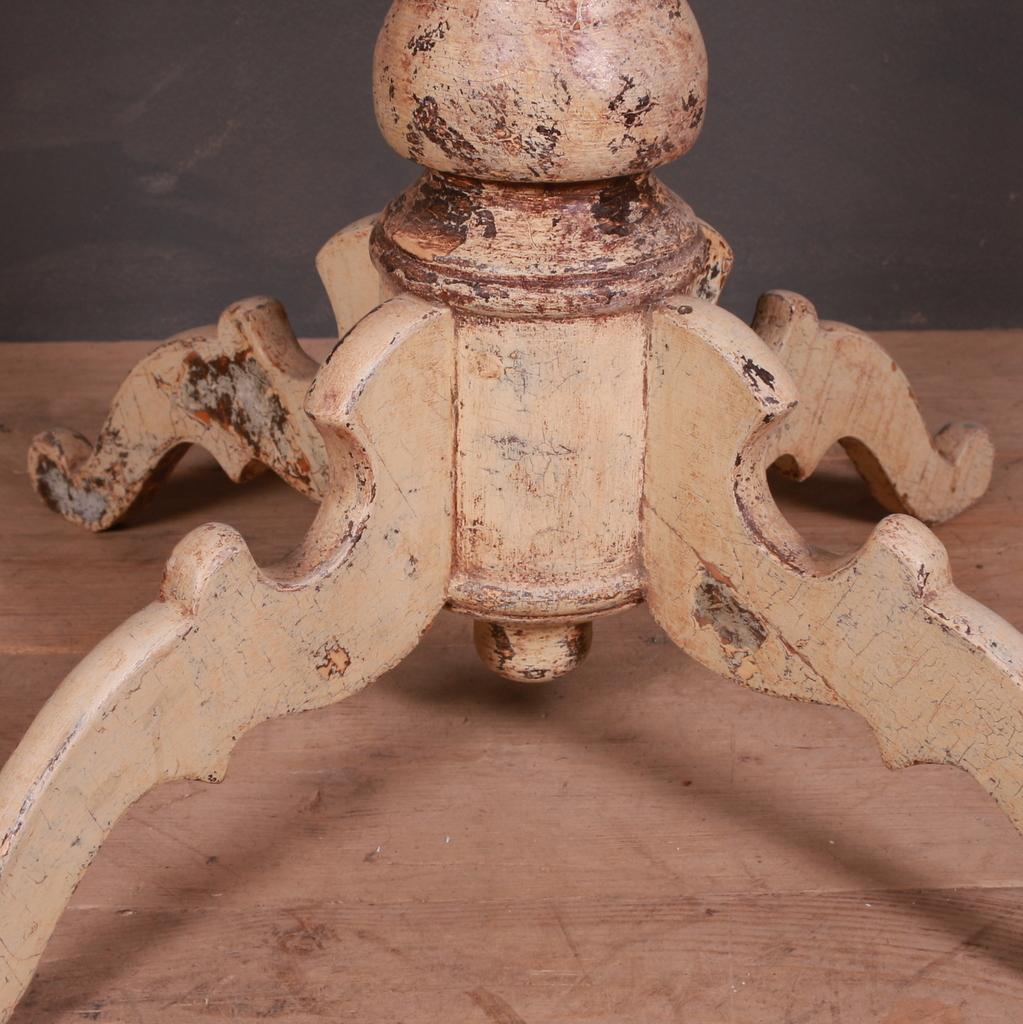 19th Century Swedish Original Painted Tripod Table For Sale