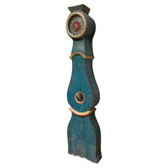 Swedish Original Painted Wedding Mora Clock Dated 1825