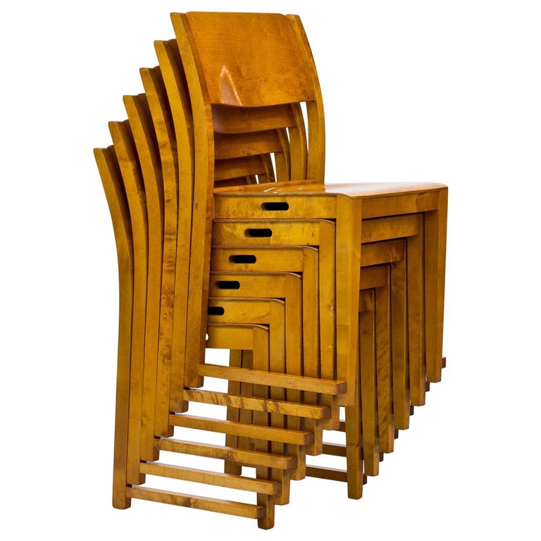 Swedish Orkesterstolen Birch Chairs by Sven Markelius, 1940s, Set of 6 at  1stDibs | orkesterstolen sven markelius, sven markelius orkesterstol, sven markelius  stol