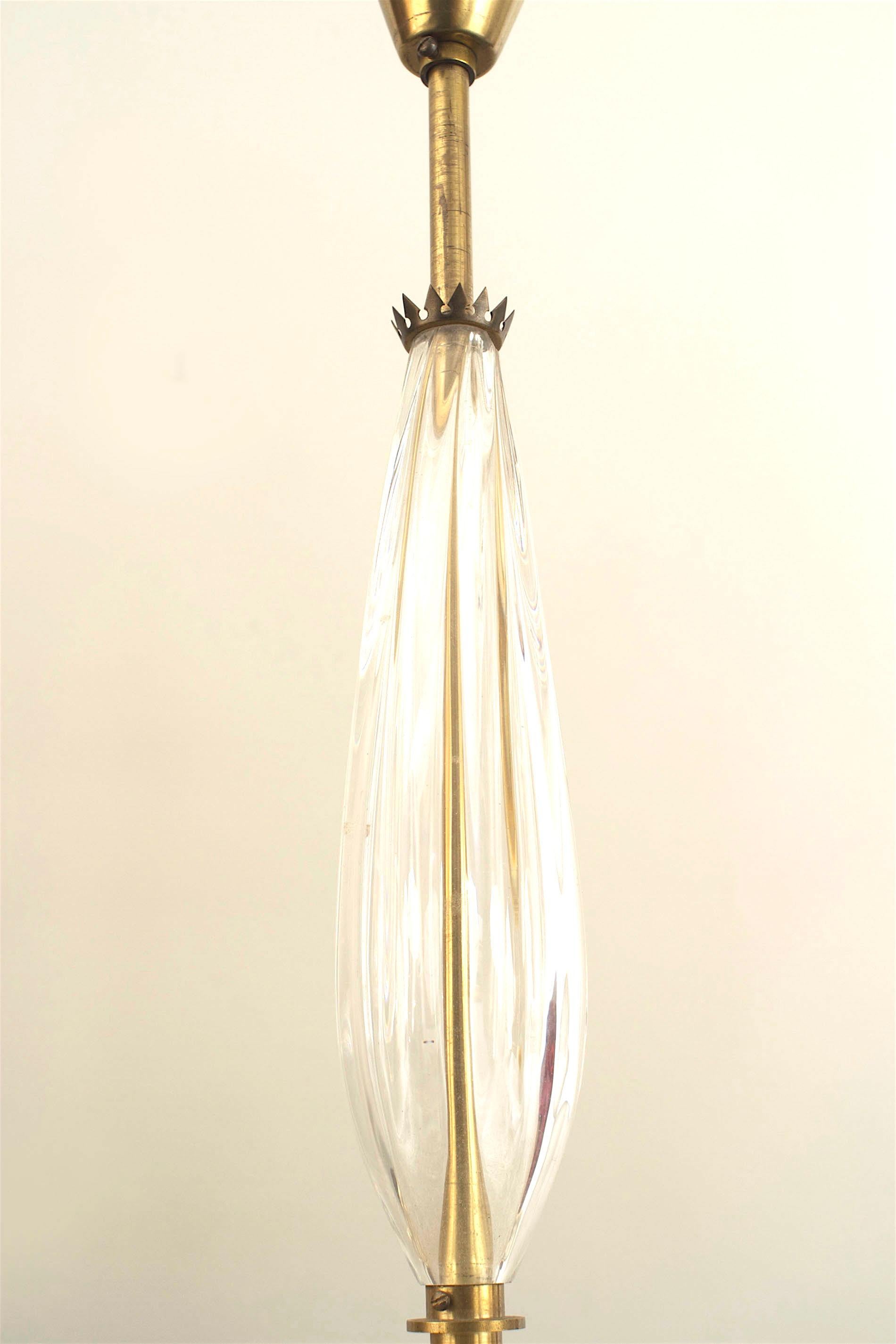 Schwedischer Orrefors-Kronleuchter aus Goldstaubglas, Mitte des Jahrhunderts (Moderne) im Angebot