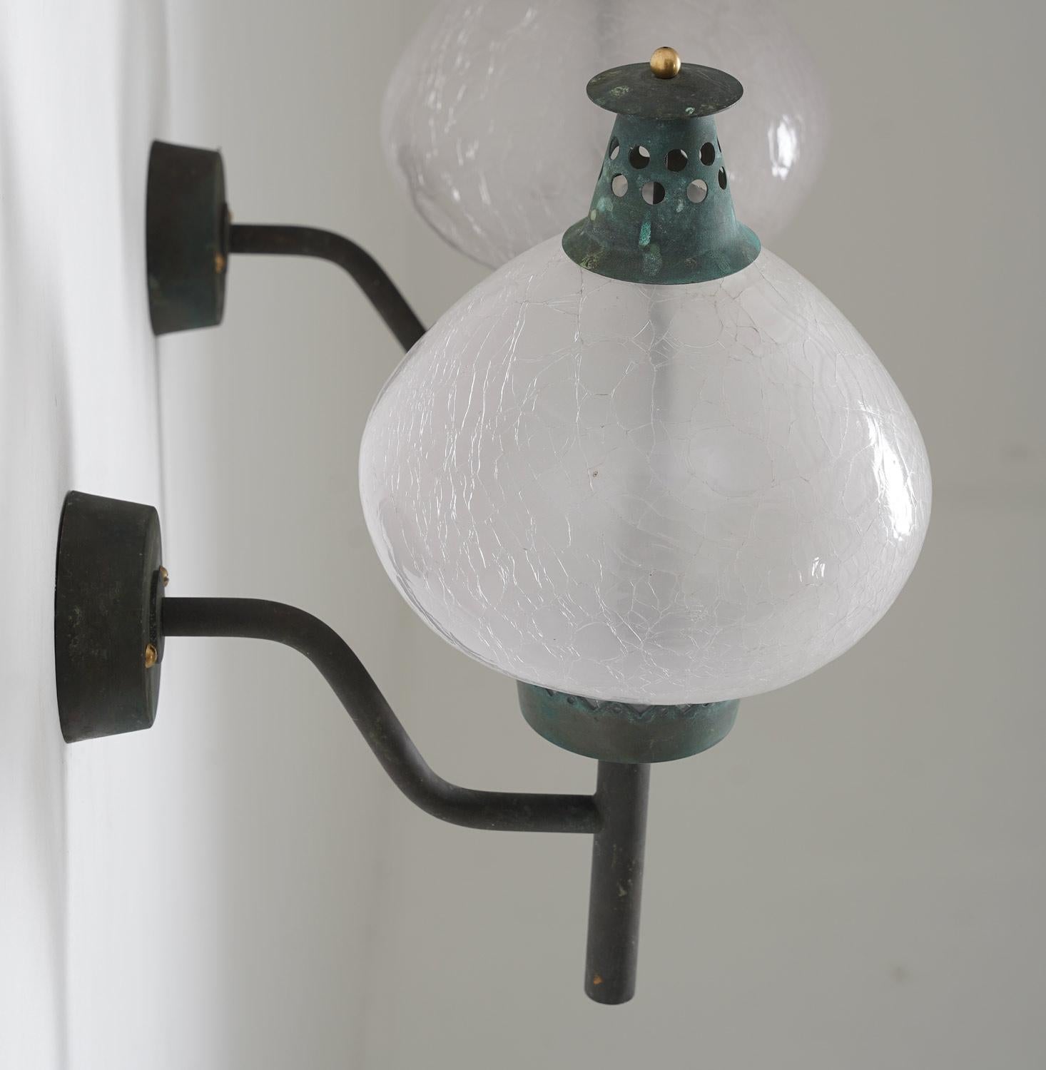 Swedish Outdoor Wall Lamps in Copper by Hans-Agne Jakobsson In Good Condition In Karlstad, SE