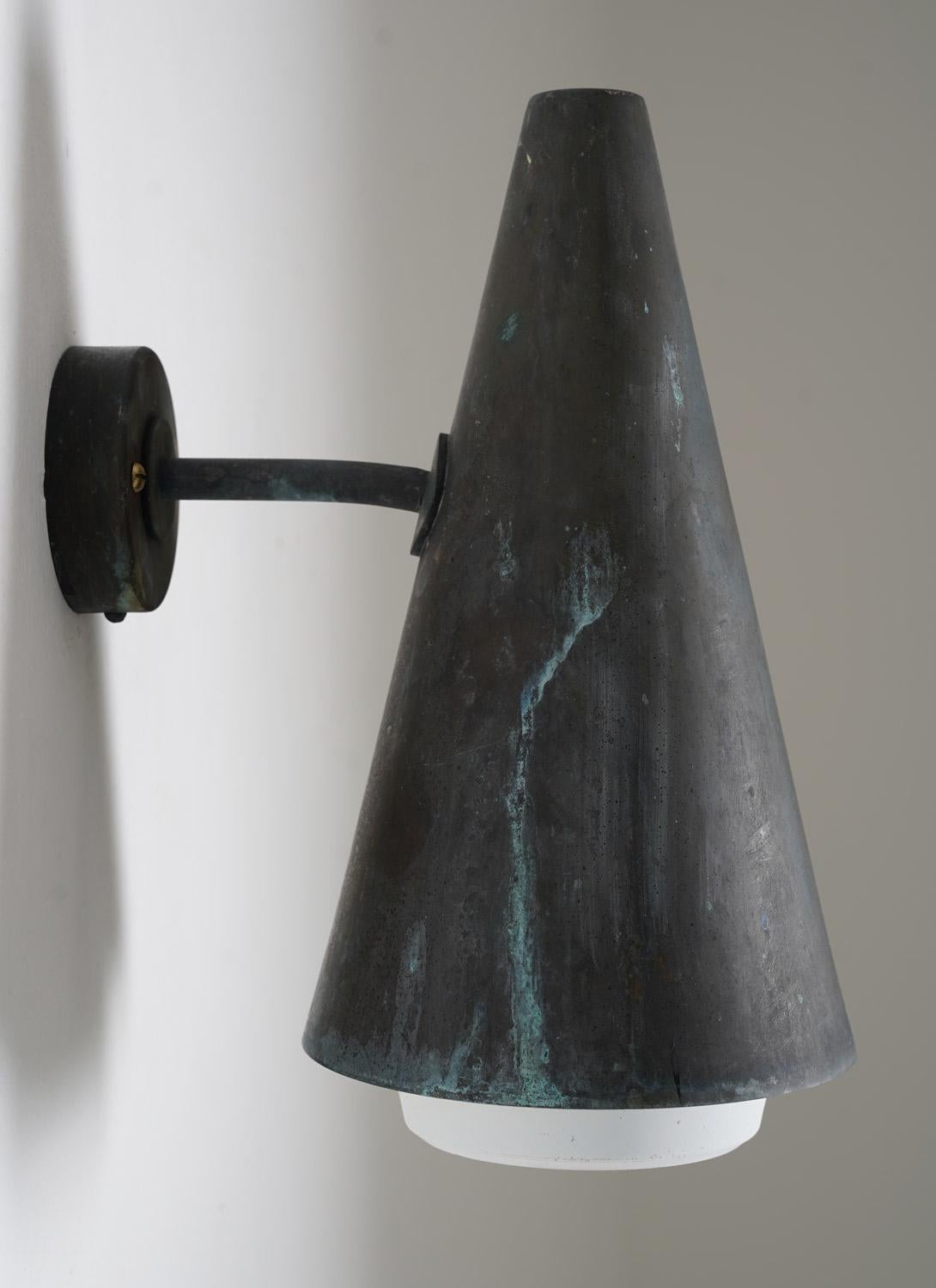 20th Century Swedish Outdoor Wall Lamps in Copper by Hans-Agne Jakobsson For Sale