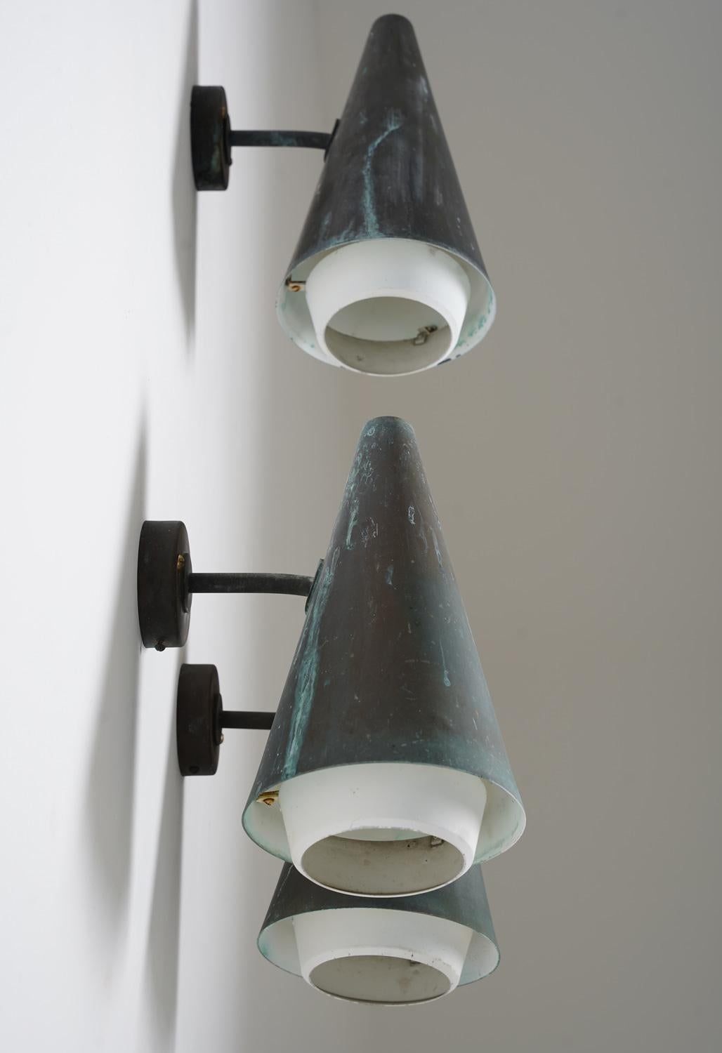 Swedish Outdoor Wall Lamps in Copper by Hans-Agne Jakobsson For Sale 3