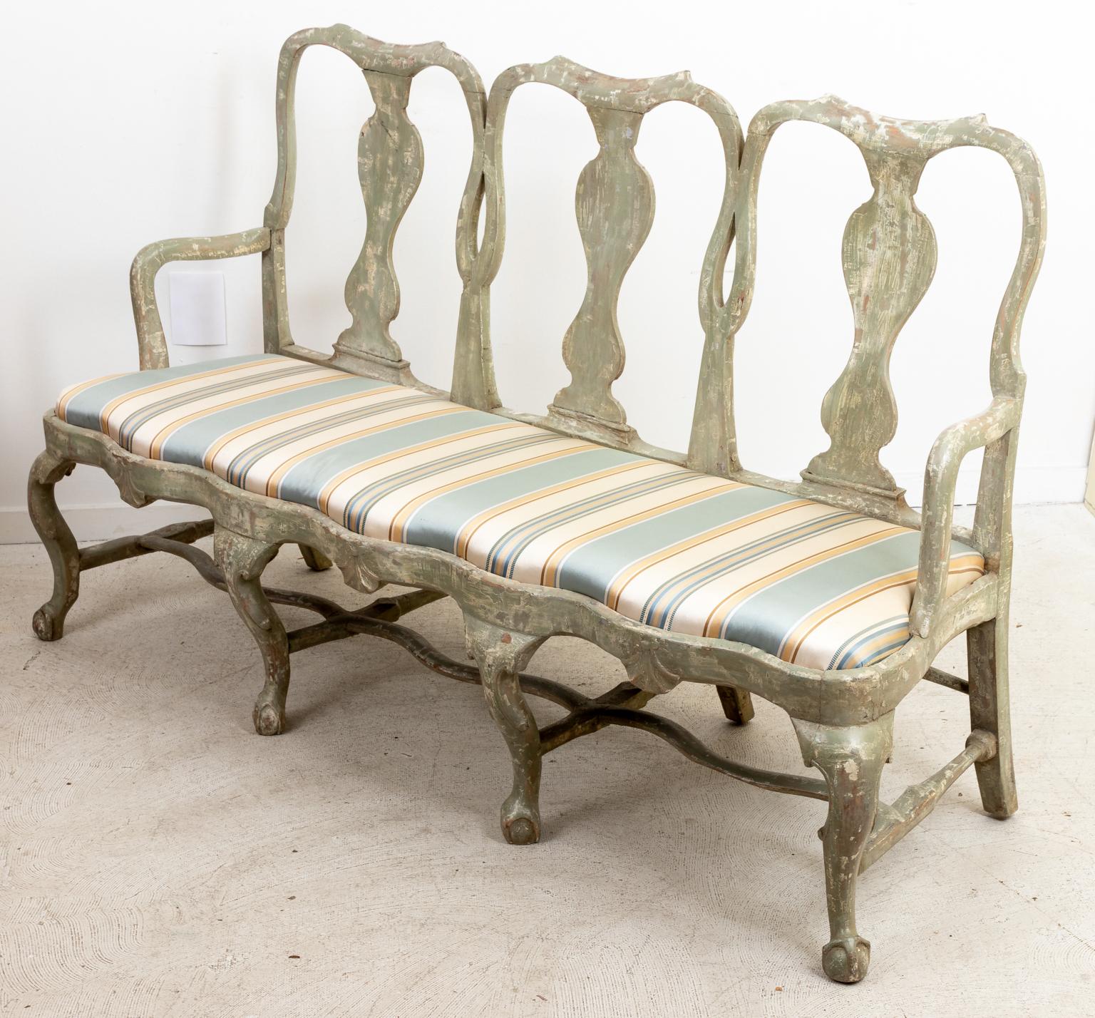 Swedish Painted Bench For Sale 2