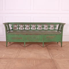 Swedish Painted Box Settle