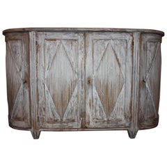 Swedish Painted Buffet with Curved Sides