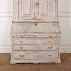 Swedish Painted Bureau Bookcase