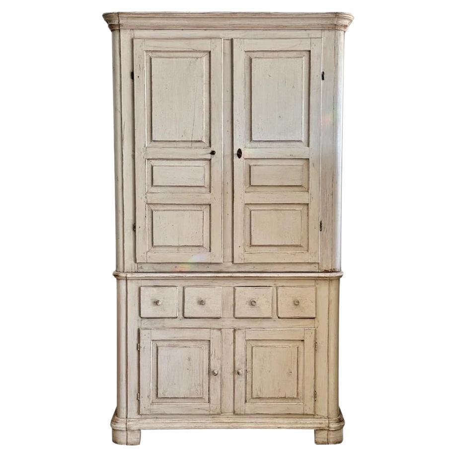 Meuble de rangement suédois peint, vers 1800
