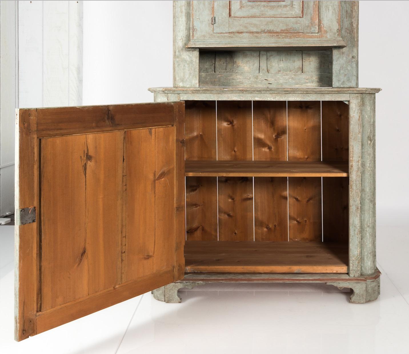 19th Century Swedish Cabinet with Historic Paint For Sale 1