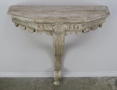 Swedish Painted Carved Wood Console Table, circa 1930s