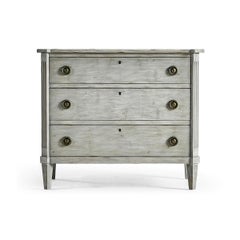 Commode suédoise peinte, gris vieilli