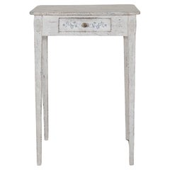 Antique Swedish Painted Console Table with Drawer, circa 1880