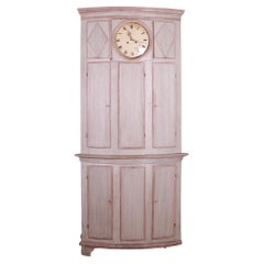 Swedish Painted Corner Cupboard