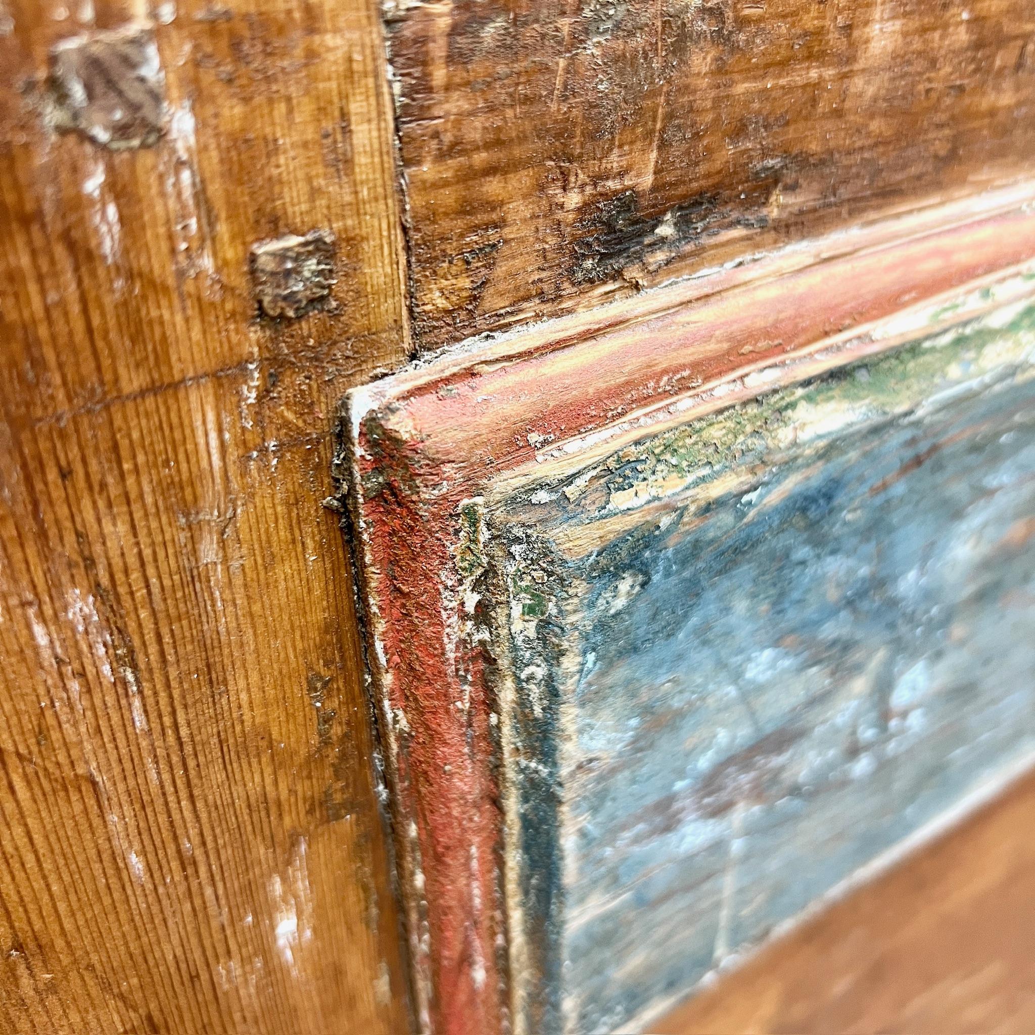 Armoire suédoise peinte vers 1860 Peinture originale en vente 8