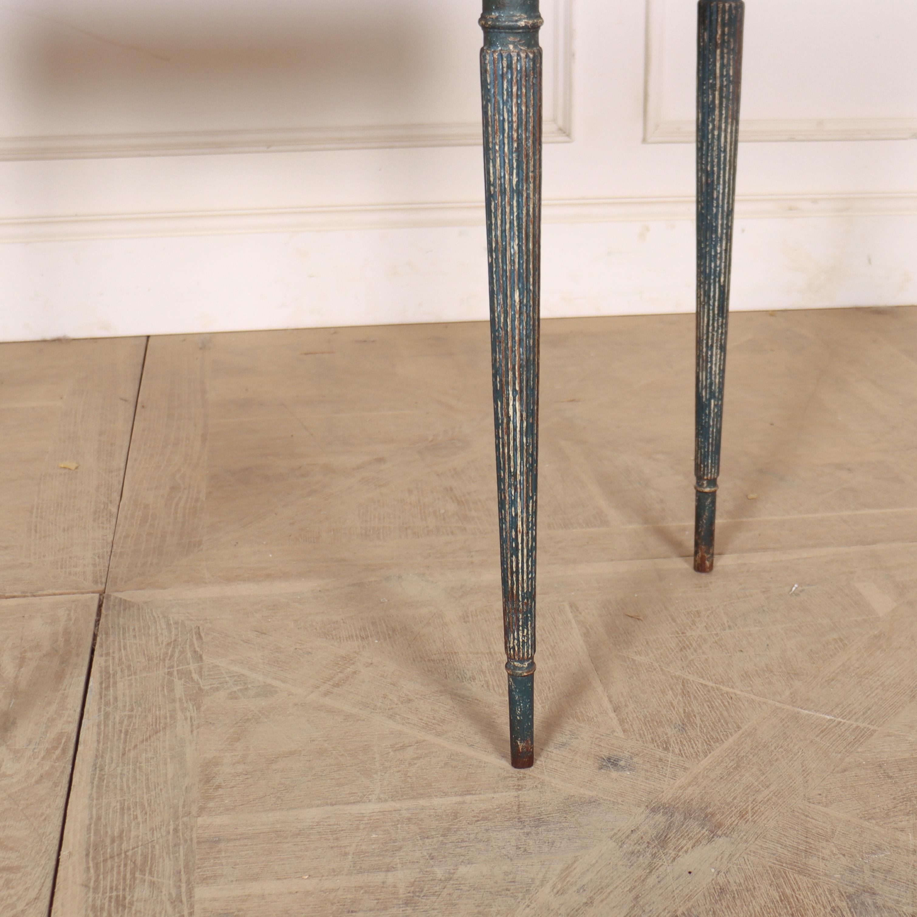 19th Century Swedish Painted Demi-lune Console Table For Sale