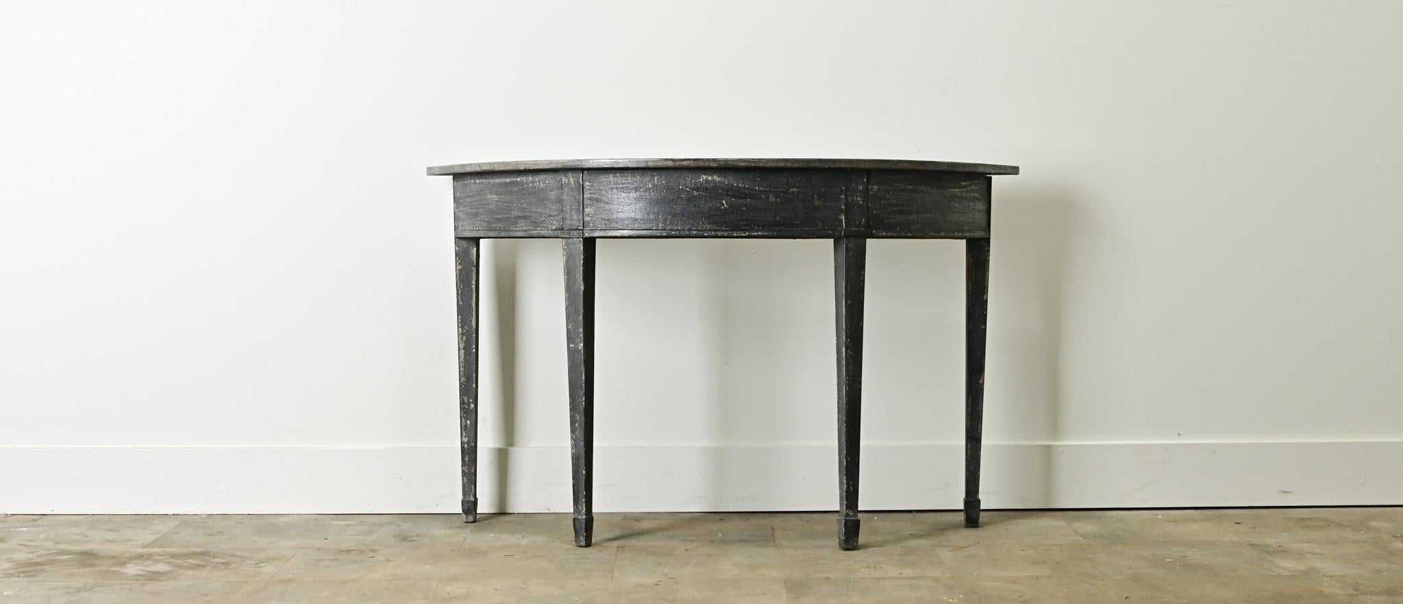 Other Swedish Painted Demilune Console For Sale