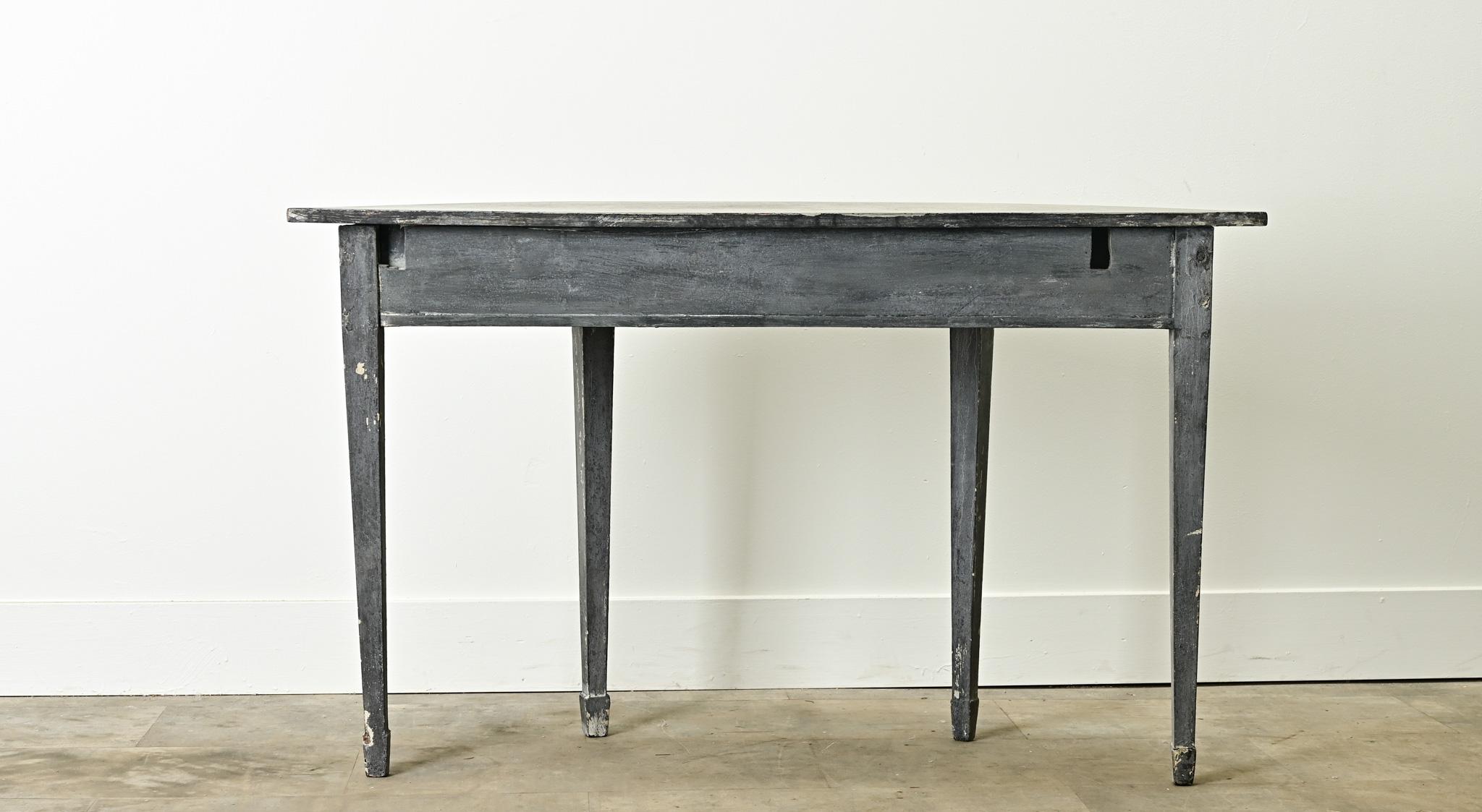 19th Century Swedish Painted Demilune Console For Sale