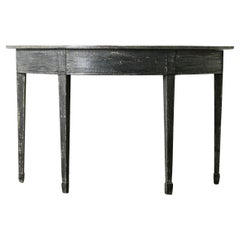 Used Swedish Painted Demilune Console