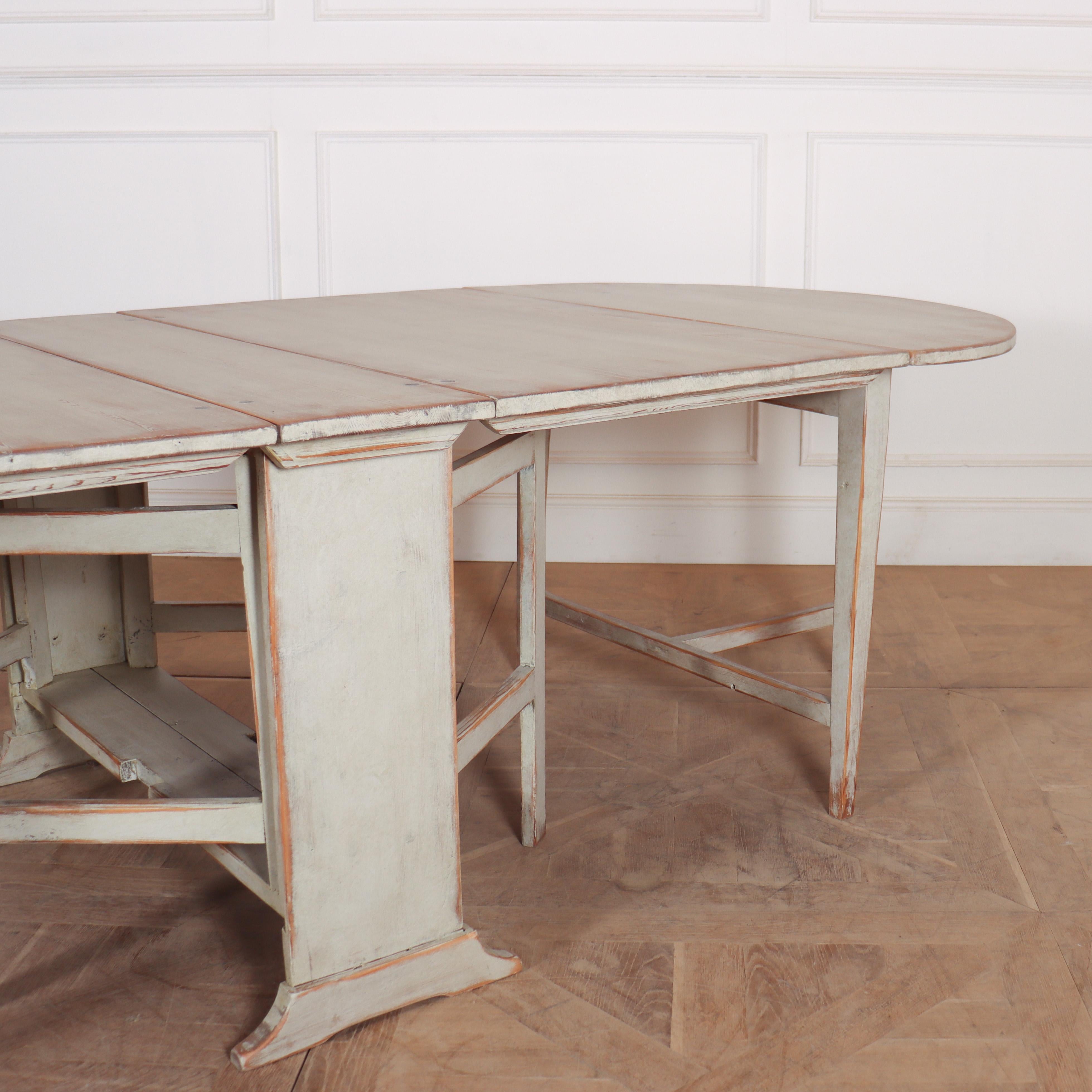 19th Century Swedish Painted Dining Table For Sale