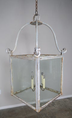 Swedish Painted Gilt Iron Lantern