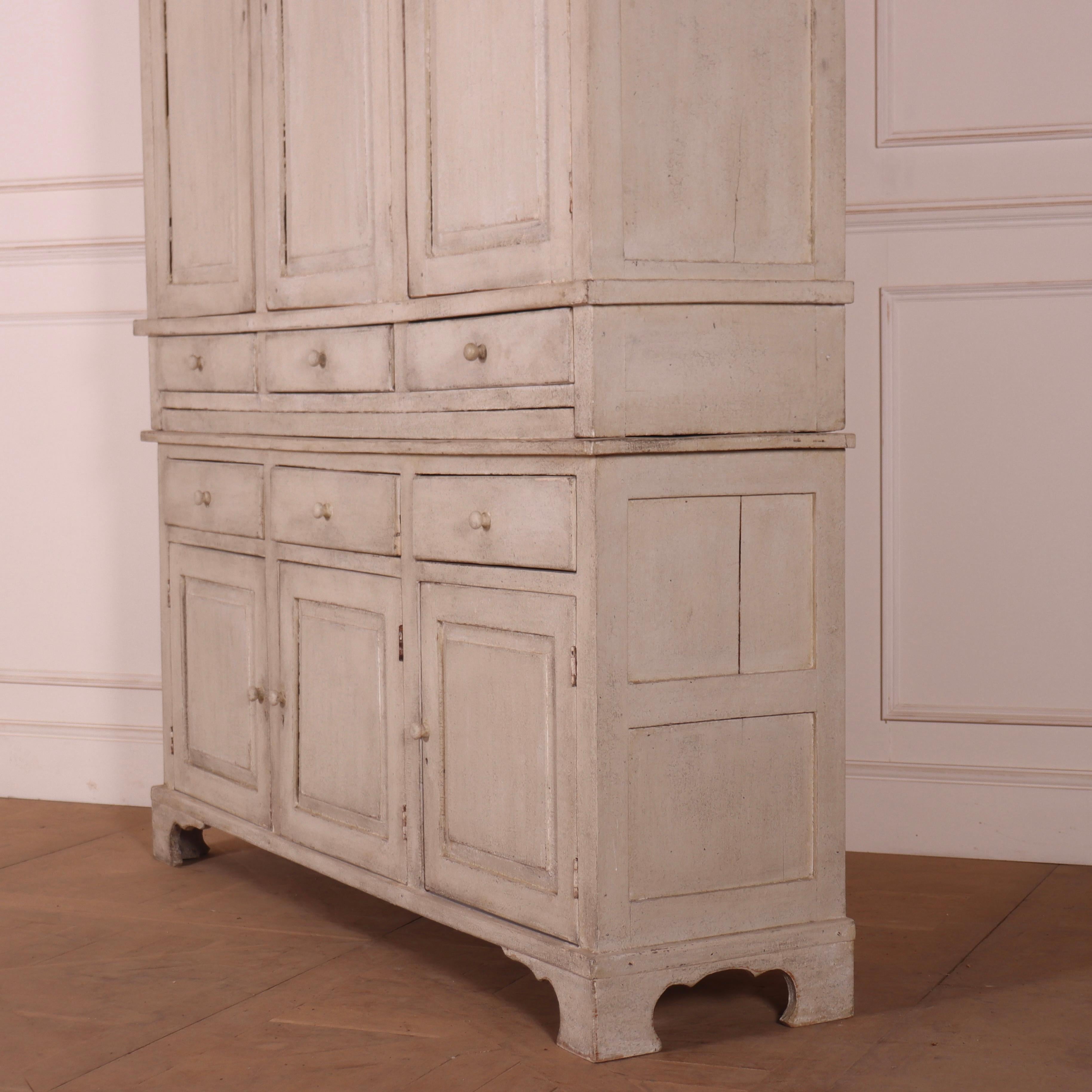Swedish Painted Housekeepers Cupboard In Good Condition For Sale In Leamington Spa, Warwickshire