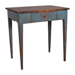 Antique Swedish Painted Lamp Table