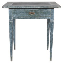 Antique Swedish Painted Lamp Table