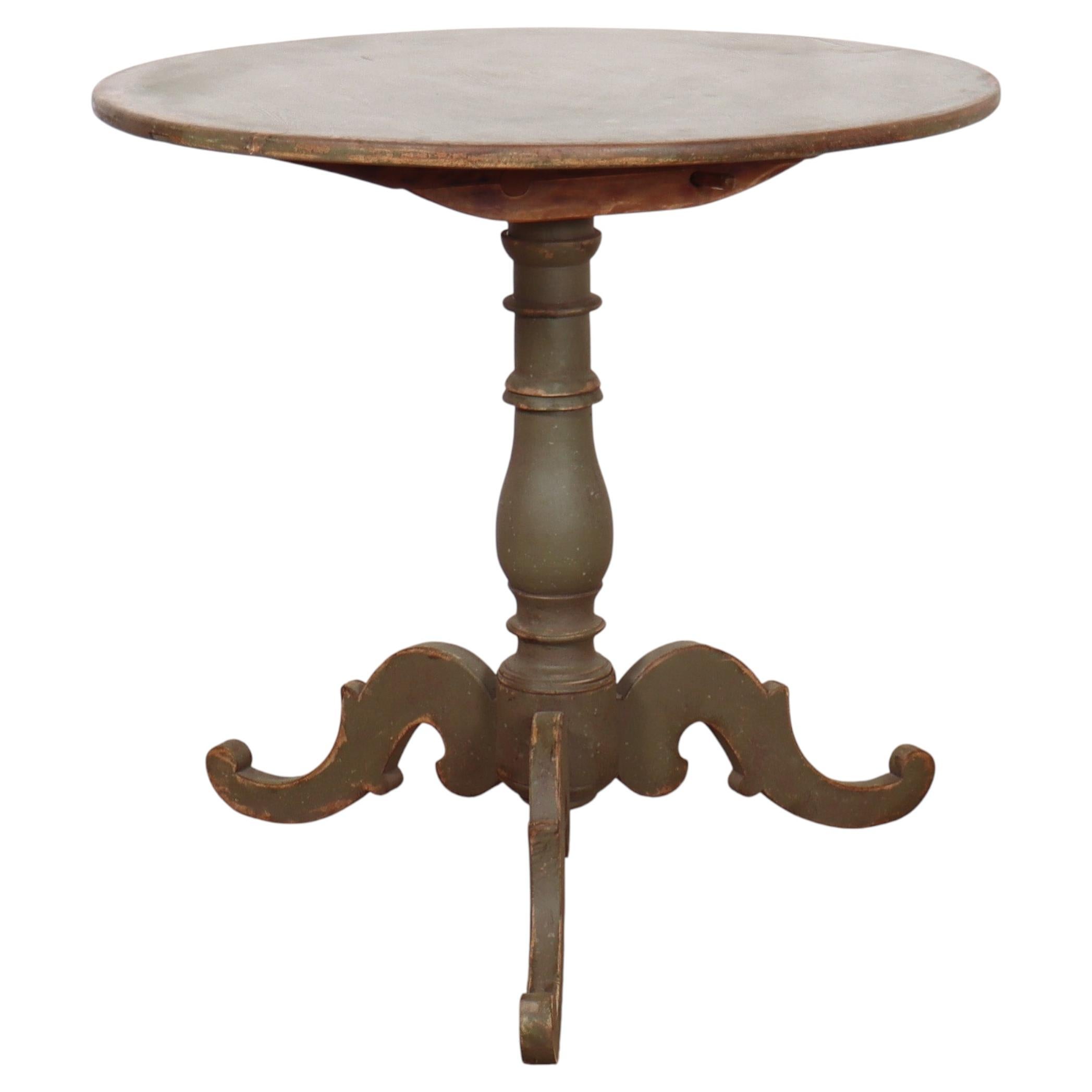 Swedish Painted Lamp Table For Sale