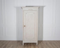 Swedish Painted Linen Closet with Shelves, Circa 1890