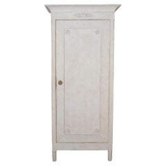 Swedish Painted Linen Closet with Shelves, Circa 1890