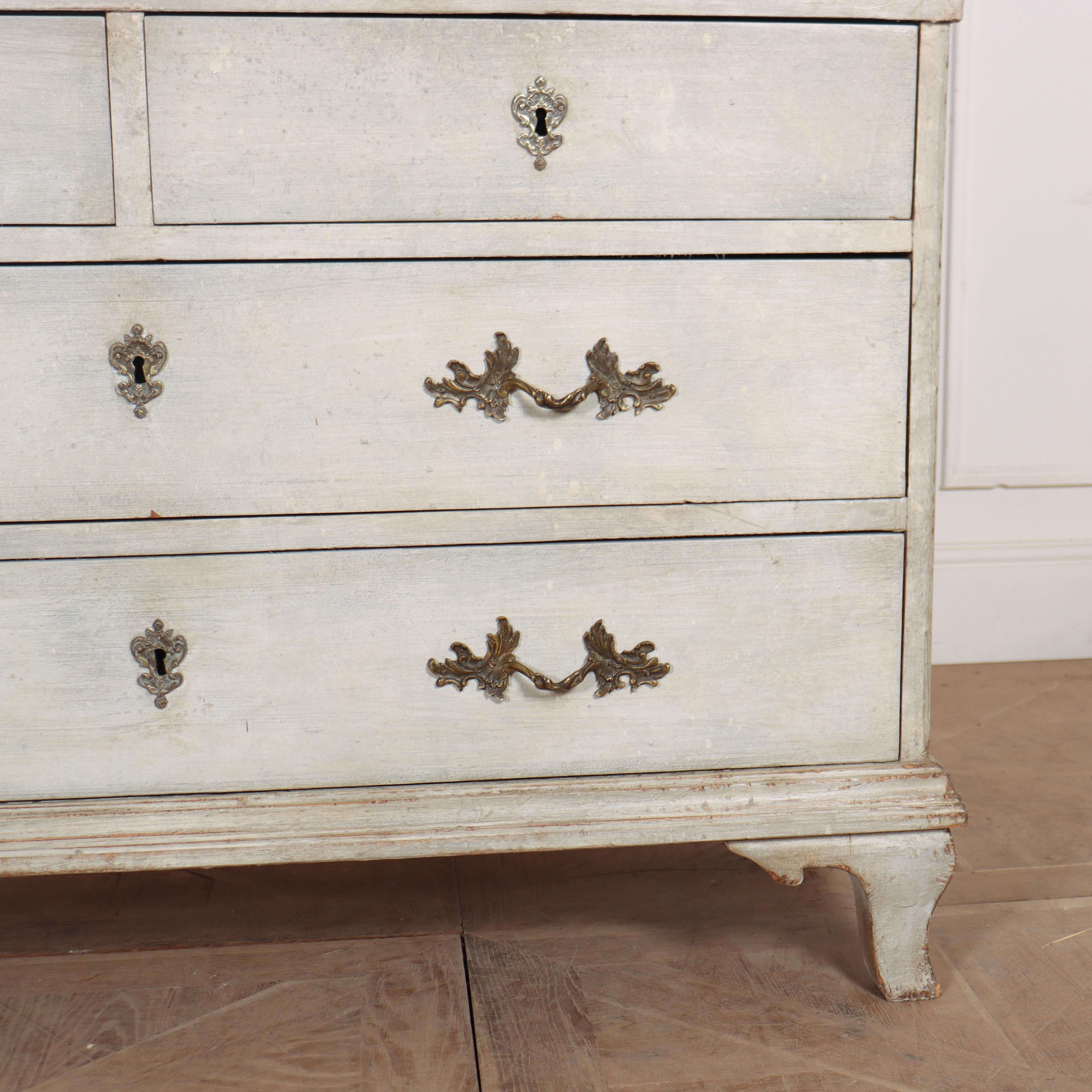19th Century Swedish Painted Linen Cupboard For Sale